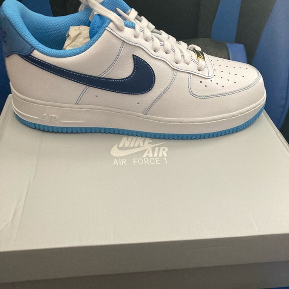 Nike Air Force 1 07 University Blue - Picture 2 of 4